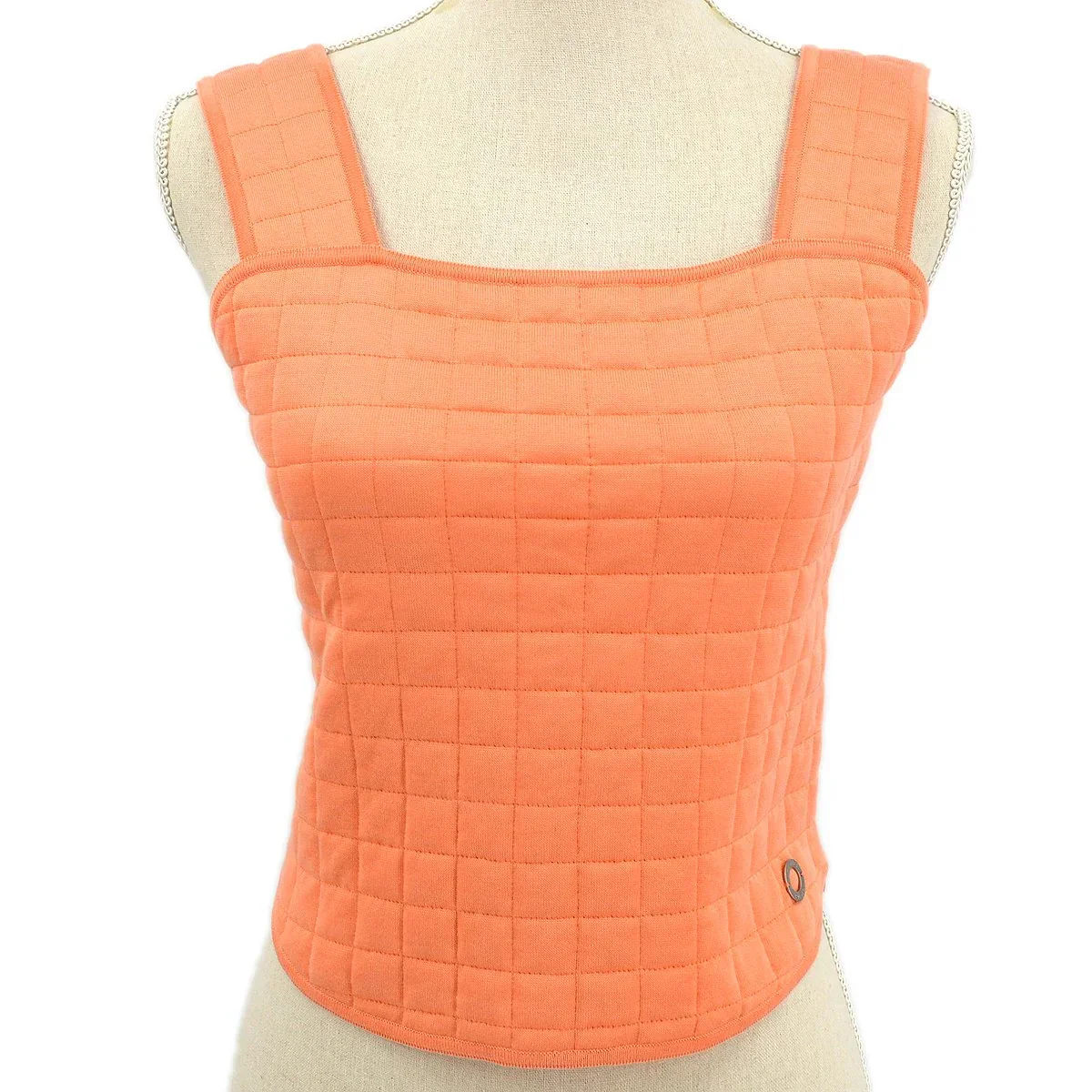 CHANEL 2000 Identification Orange Cotton Choco Bar Top #40