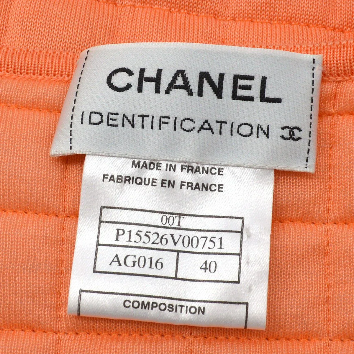 CHANEL 2000 Identification Orange Cotton Choco Bar Top #40 - Image 11