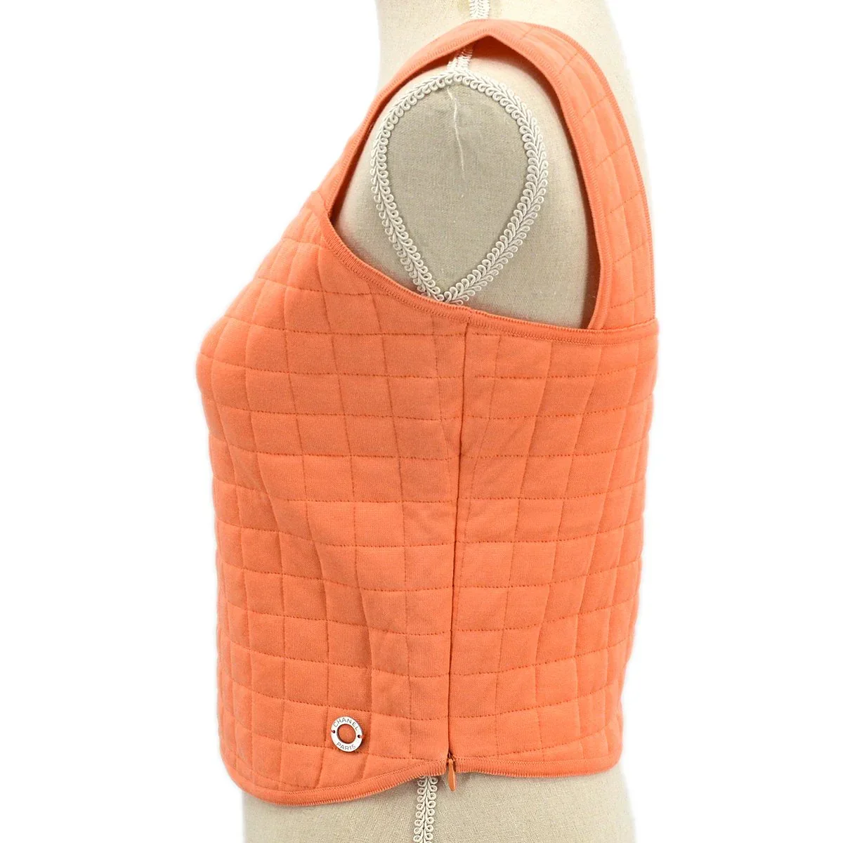 CHANEL 2000 Identification Orange Cotton Choco Bar Top #40 - Image 3