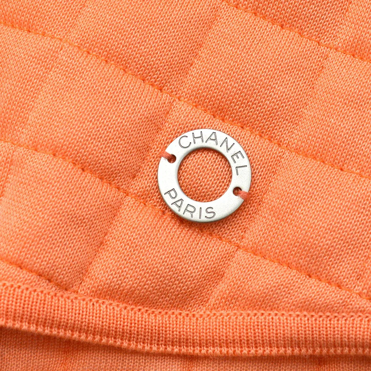 CHANEL 2000 Identification Orange Cotton Choco Bar Top #40 - Image 8