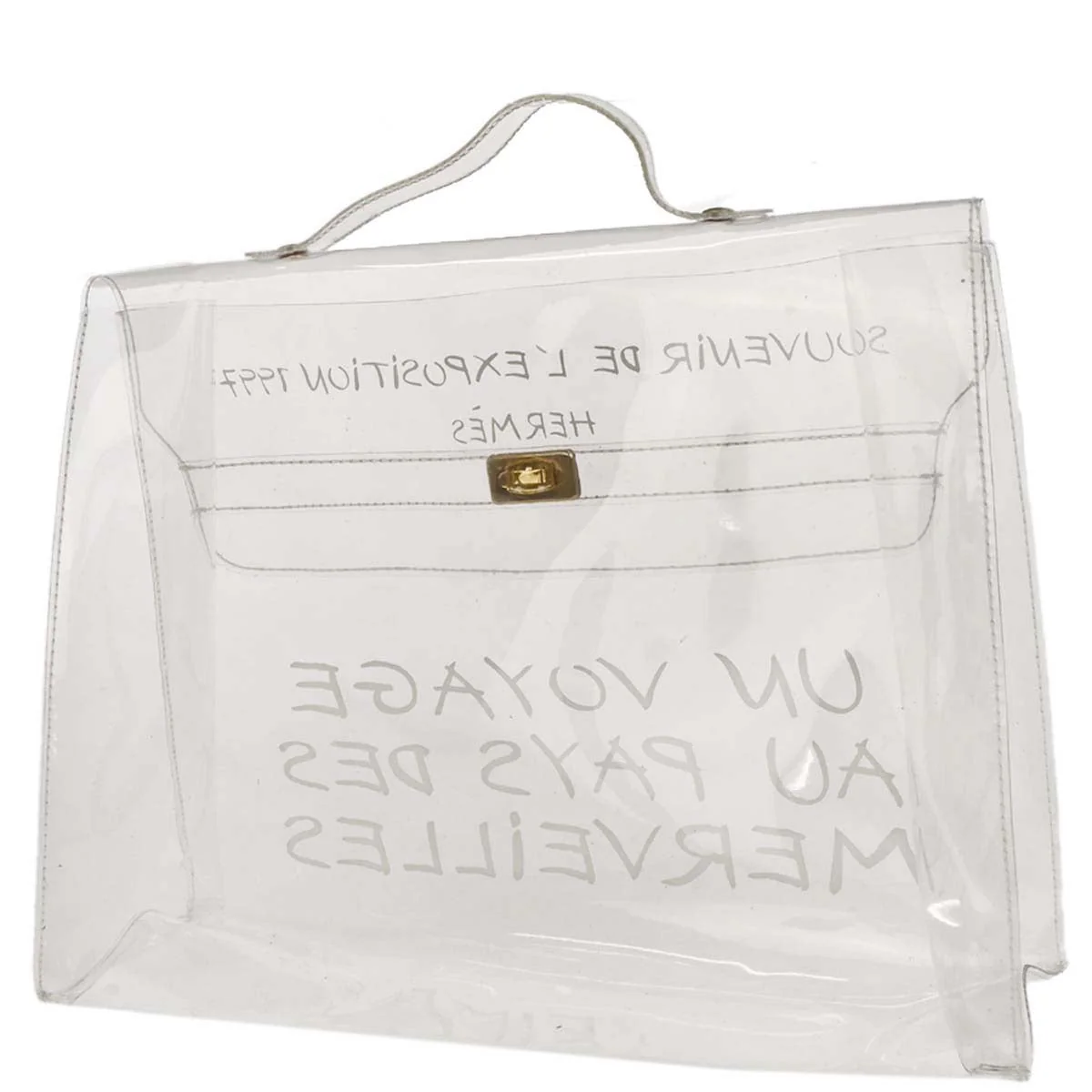 Hermes Clear PVC Kelly Beach Handbag - Image 2