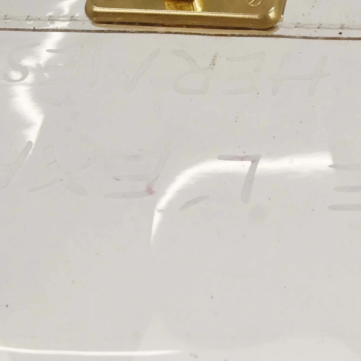 Hermes Clear PVC Kelly Beach Handbag - Image 3