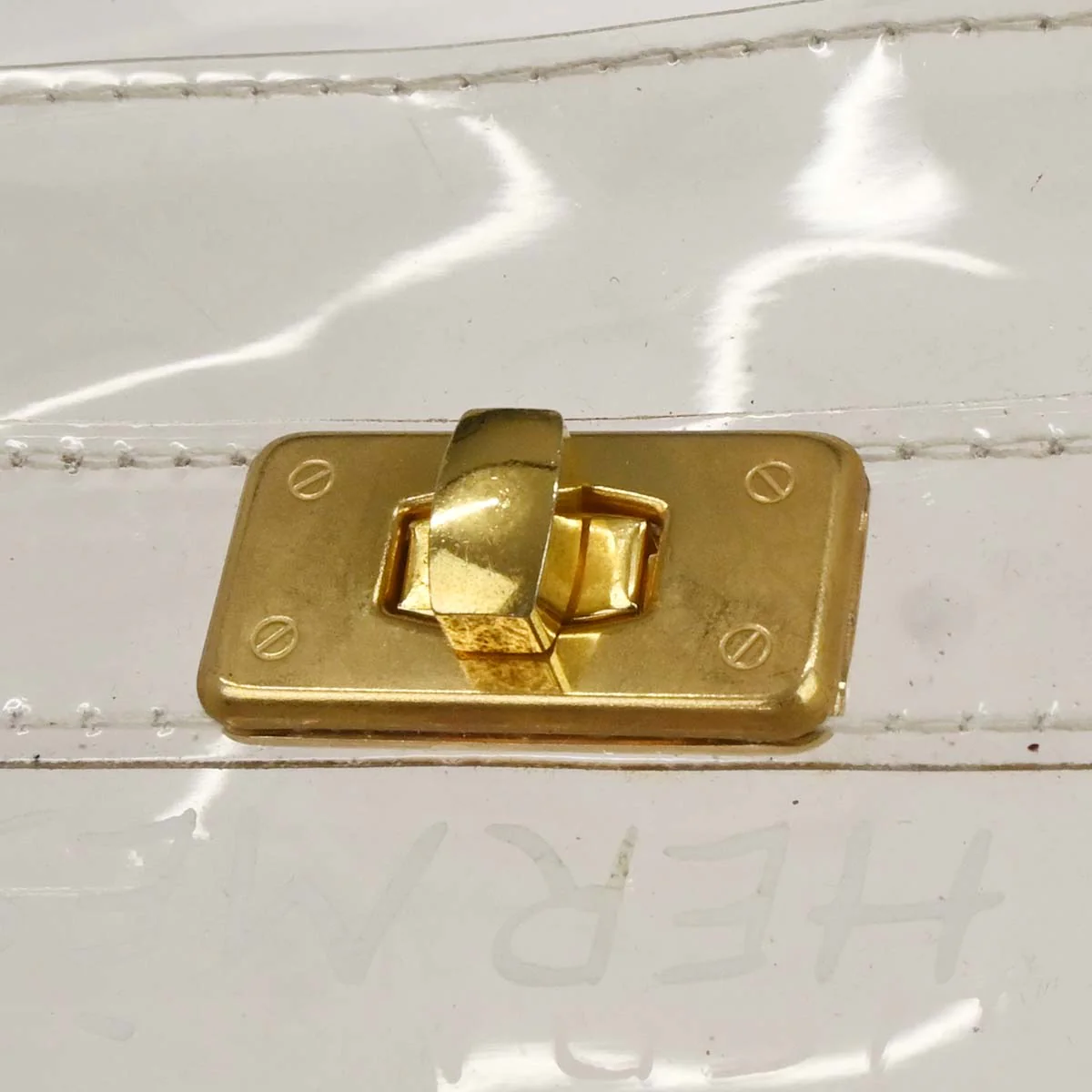Hermes Clear PVC Kelly Beach Handbag - Image 4