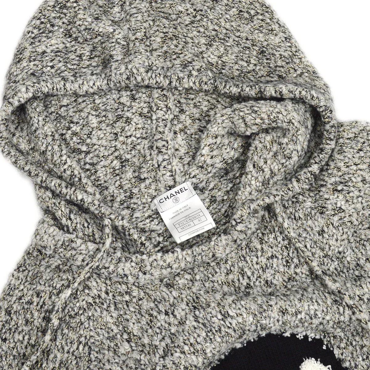 Chanel * 2007 CC penguin-motif knitted hoodie #42 - Image 4