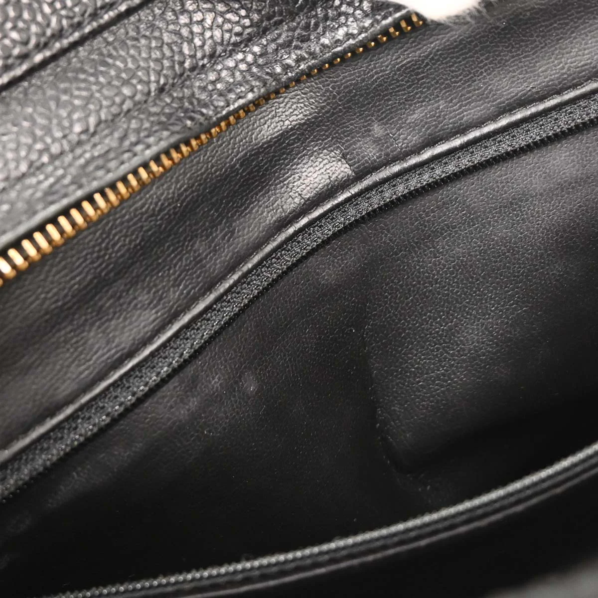 Chanel Black Caviar Triple CC Shoulder Tote Bag - Image 9