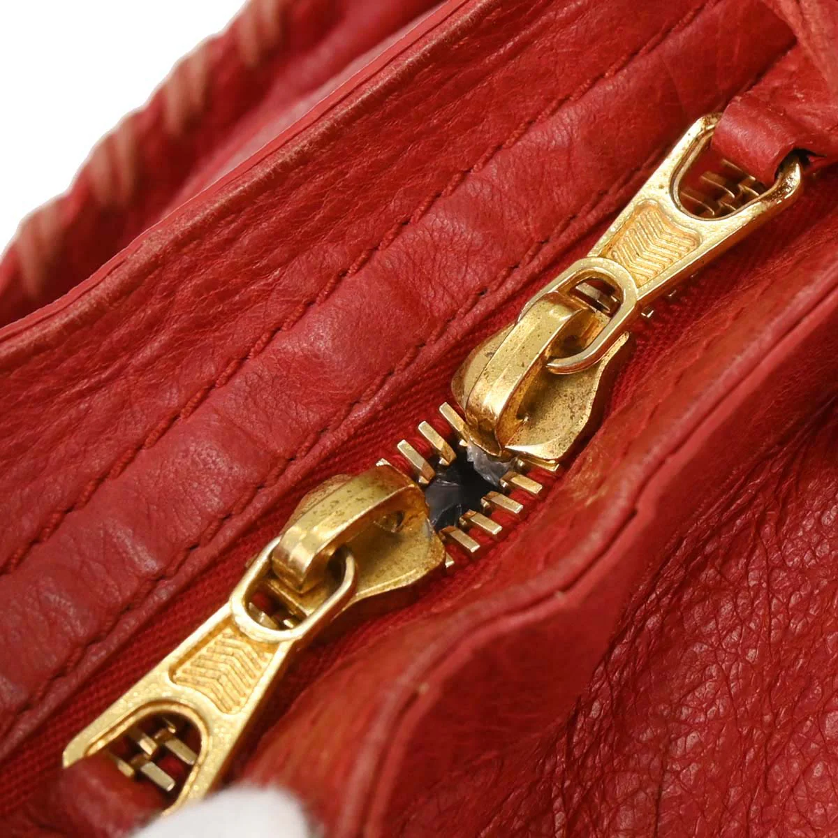 Balenciaga Red The City Handbag - Image 7