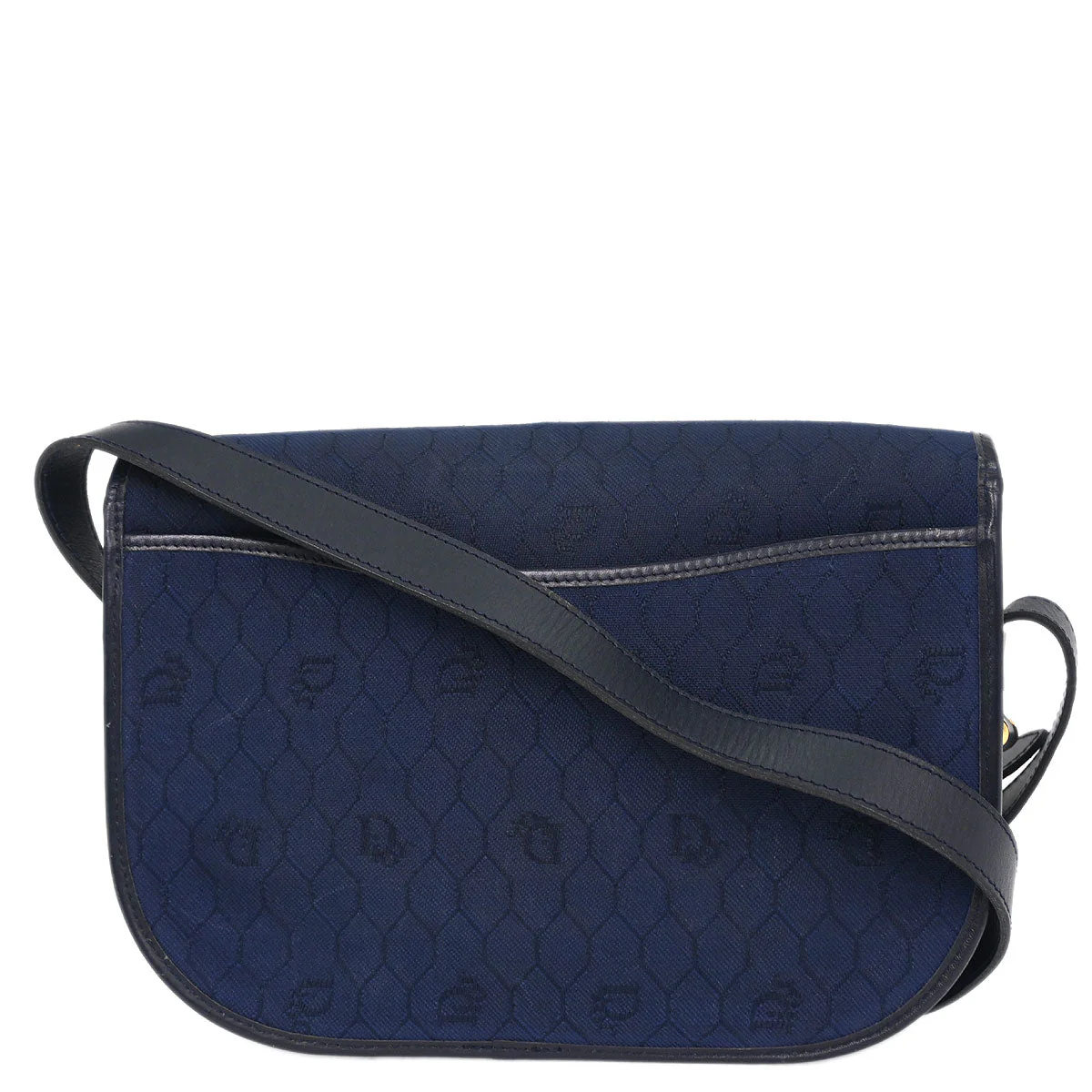 Christian Dior Navy Honeycomb Shoulder Bag - Image 2