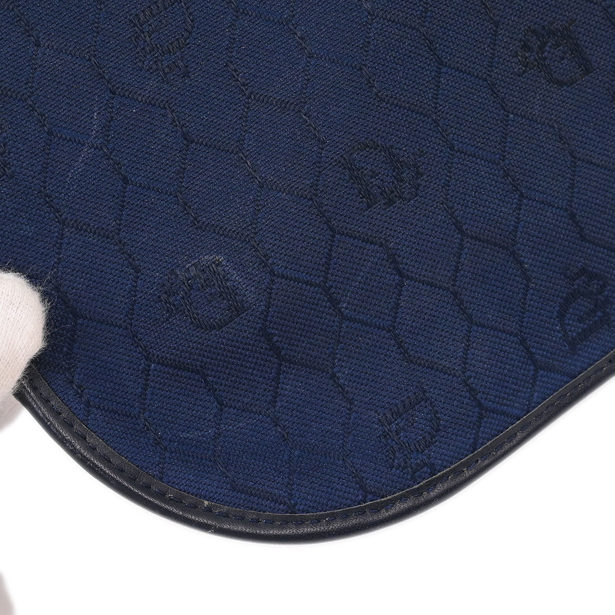 Christian Dior Navy Honeycomb Shoulder Bag - Image 4