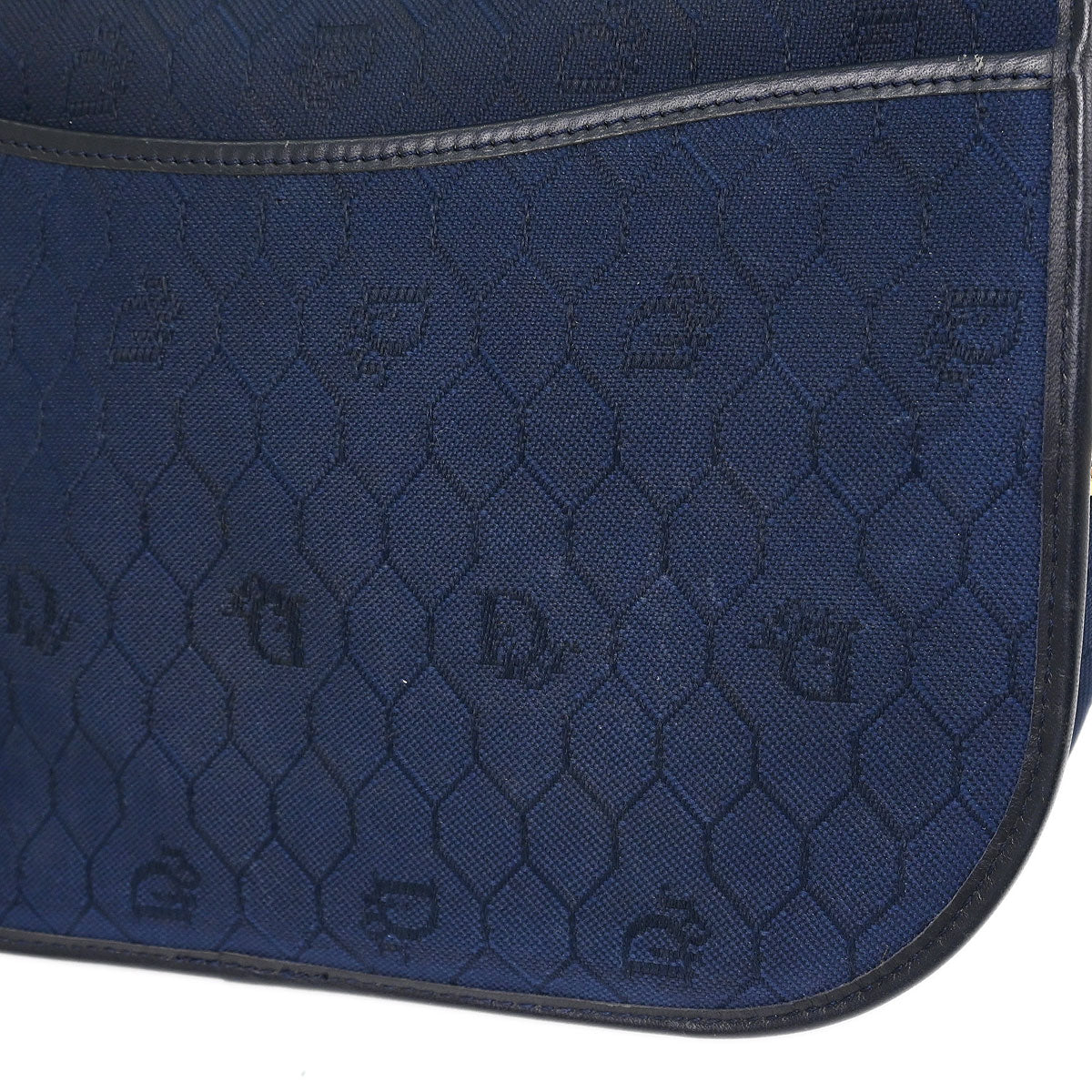 Christian Dior Navy Honeycomb Shoulder Bag - Image 5