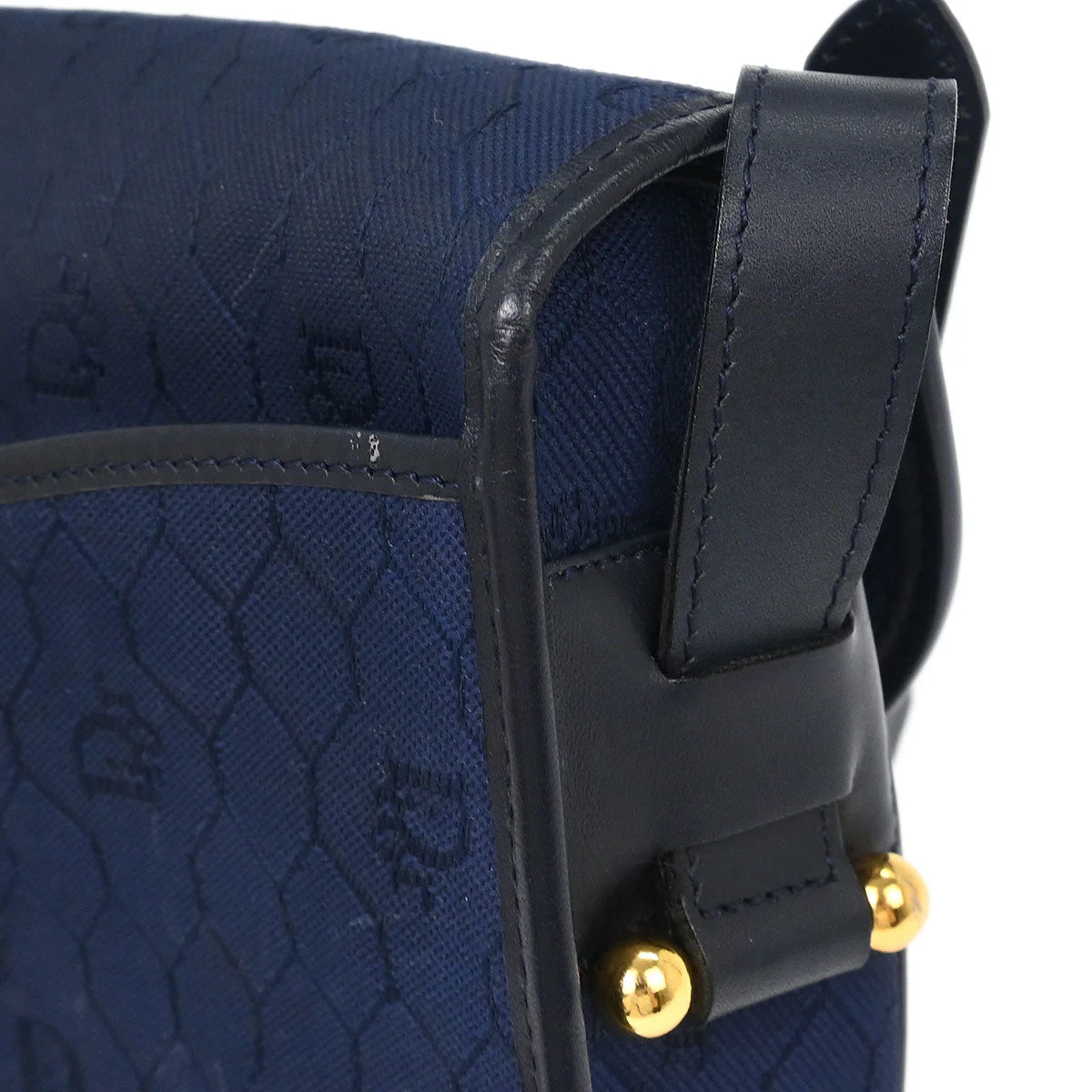 Christian Dior Navy Honeycomb Shoulder Bag - Image 6