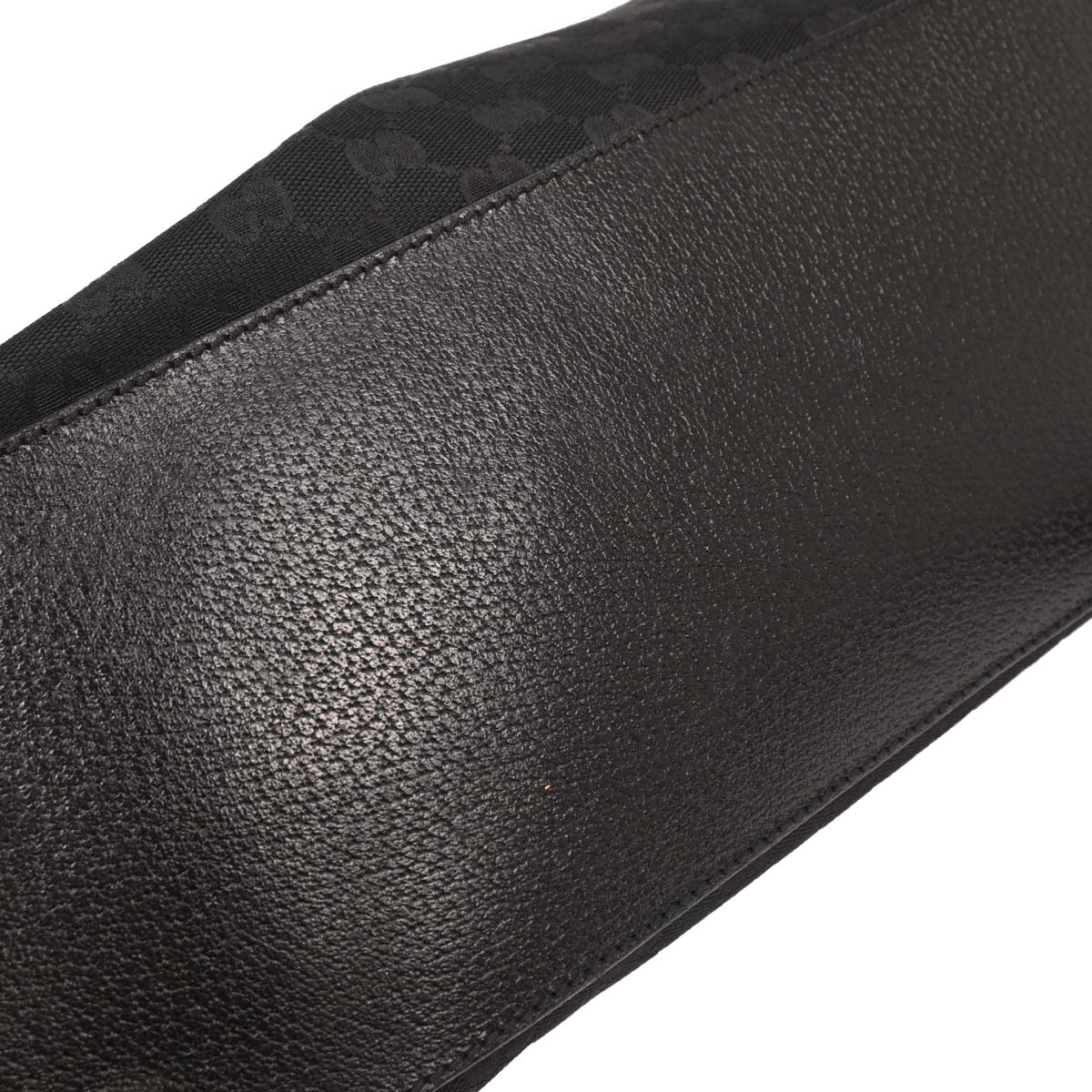 Gucci Black Canvas Bamboo 2way Shoulder Handbag - Image 4