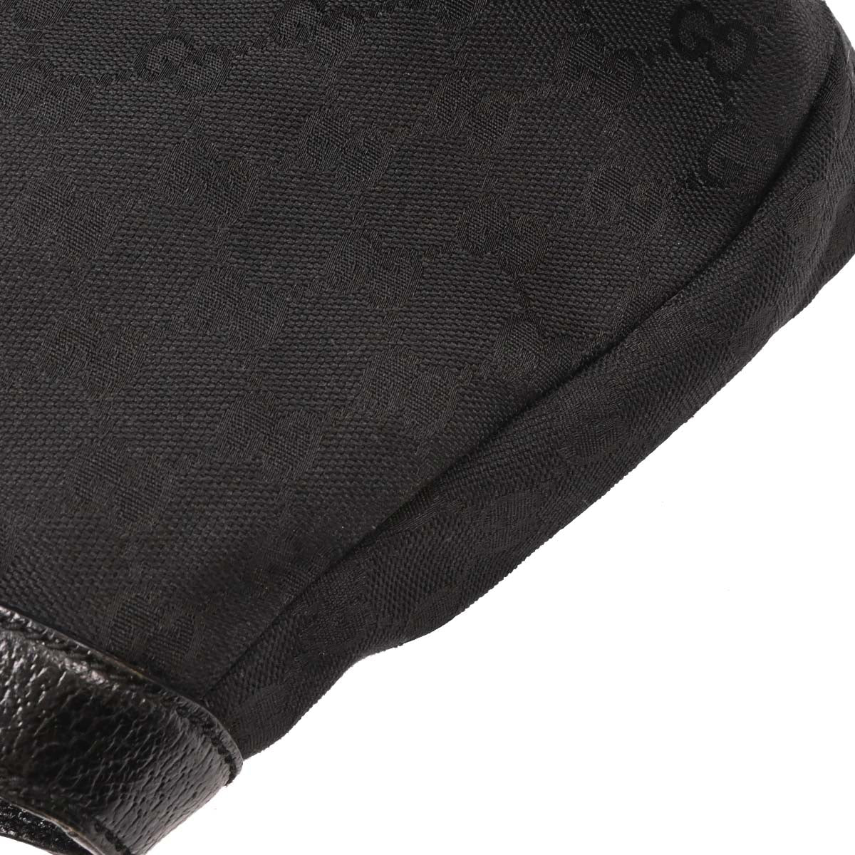 Gucci Black Canvas Bamboo 2way Shoulder Handbag - Image 5