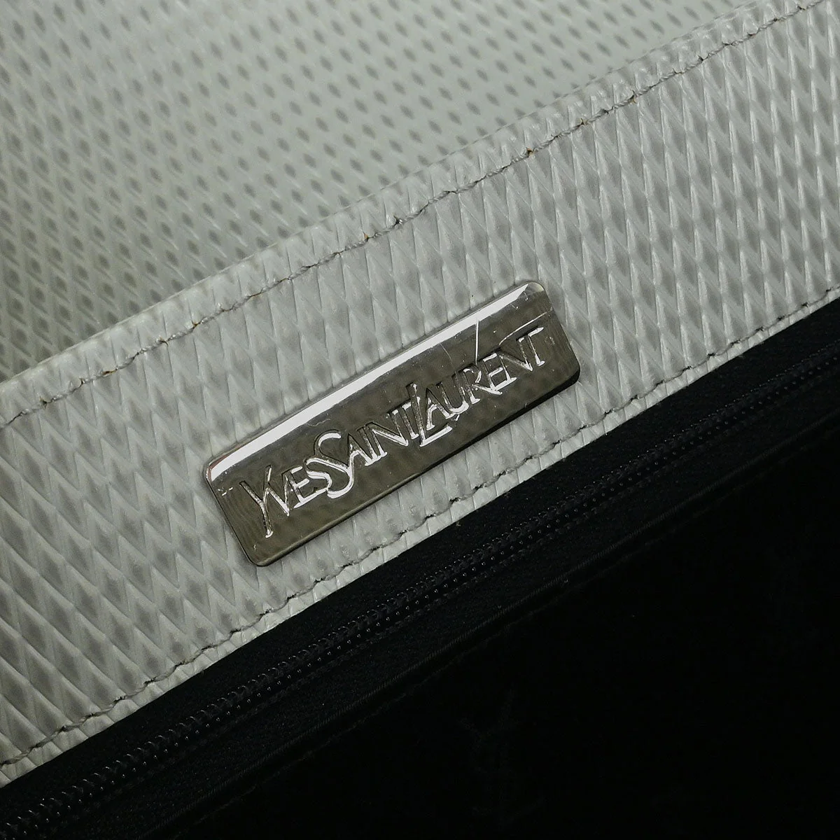 Yves Saint Laurent * Gray Shoulder Bag - Image 8