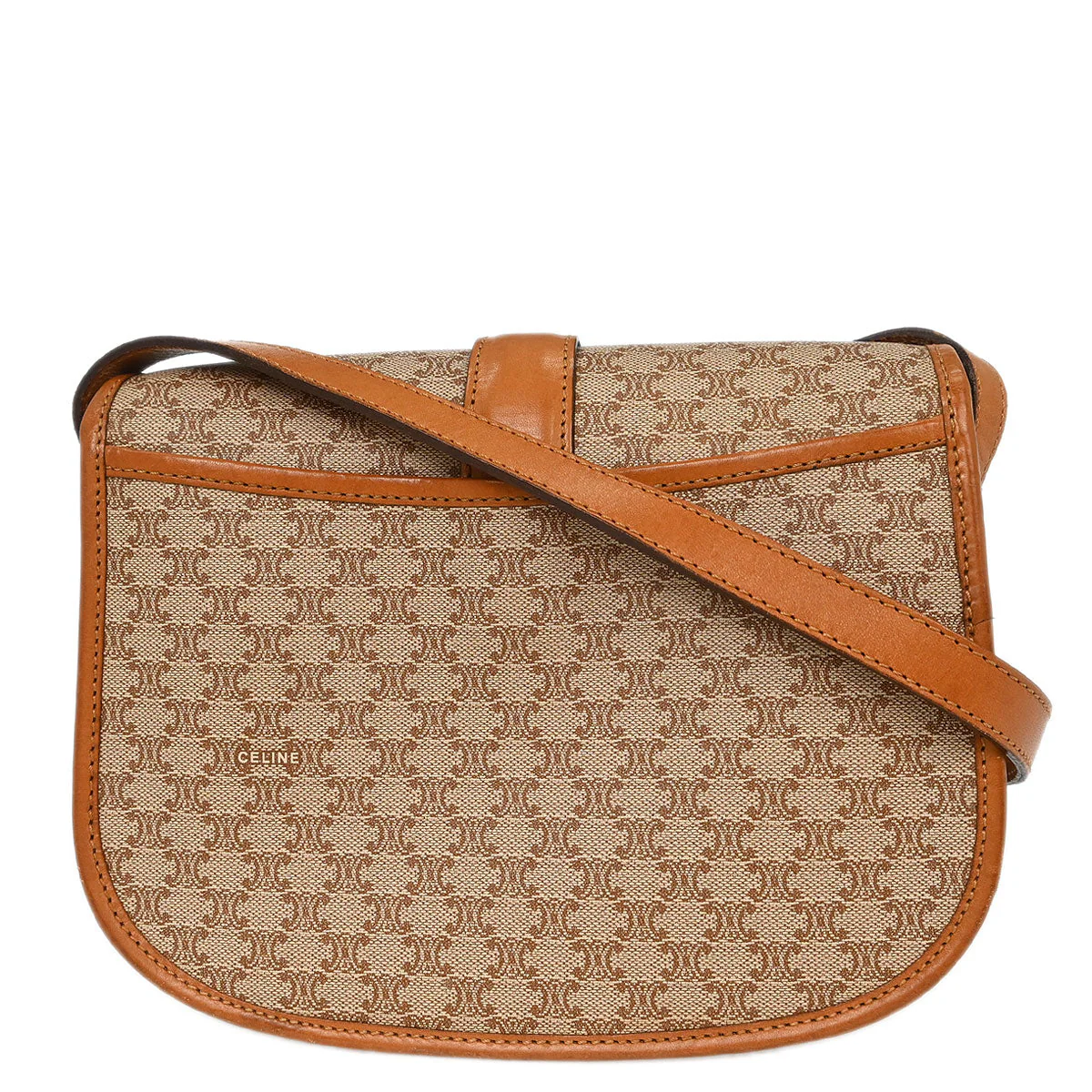 Celine Brown Macadam Shoulder Bag - Image 2