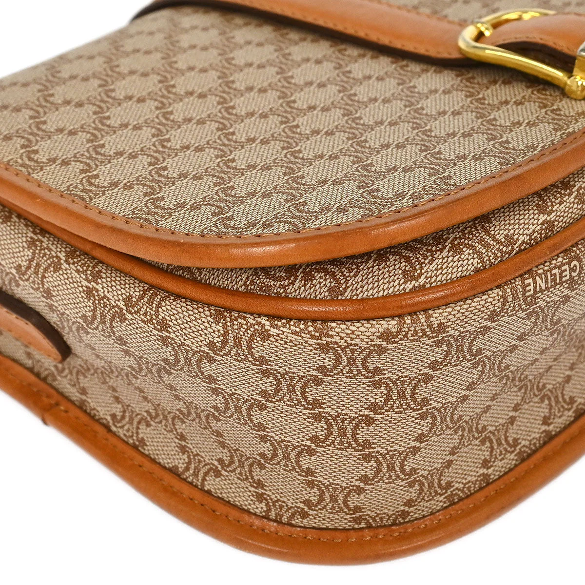 Celine Brown Macadam Shoulder Bag - Image 3