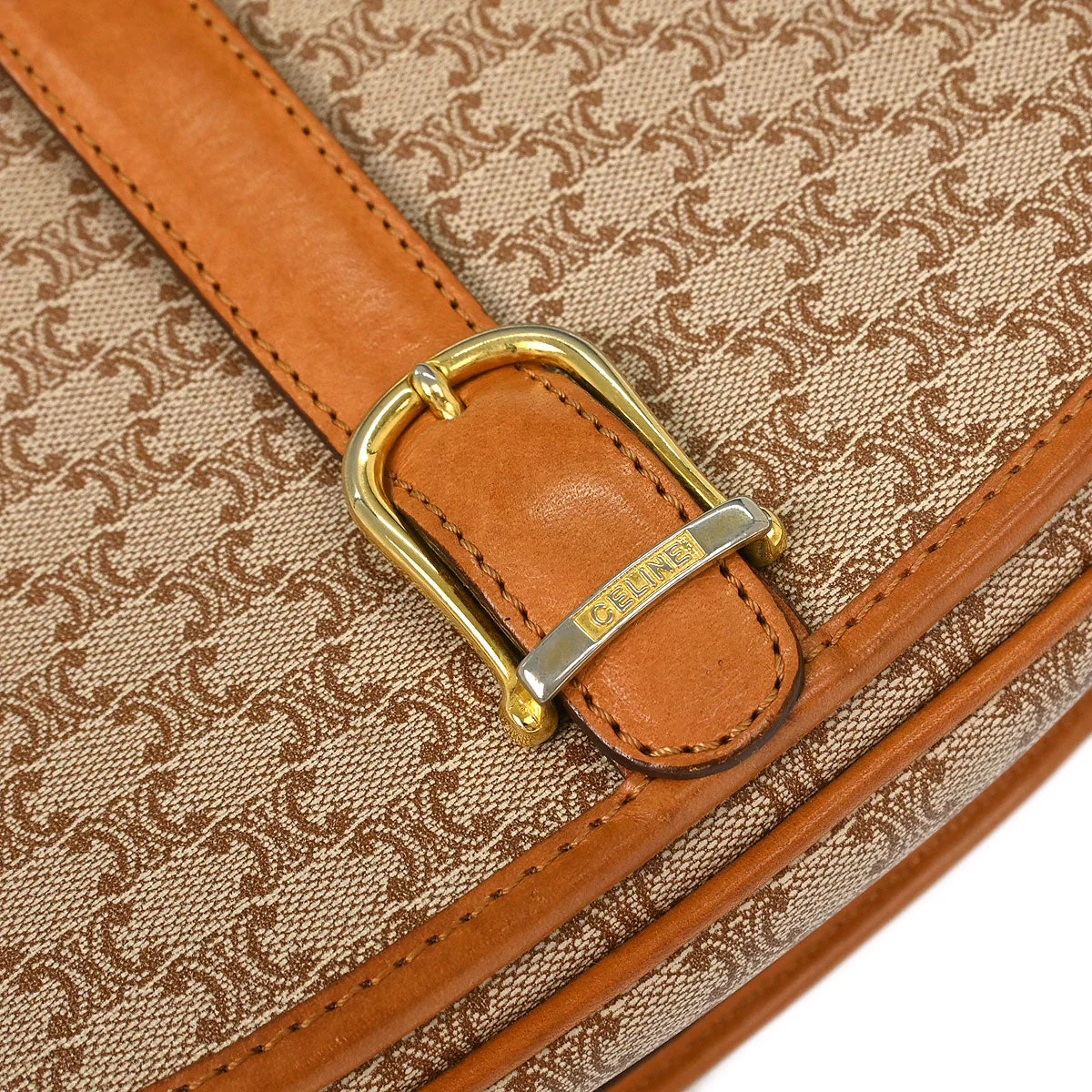 Celine Brown Macadam Shoulder Bag - Image 4