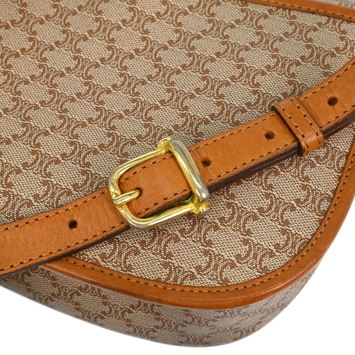 Celine Brown Macadam Shoulder Bag - Image 6