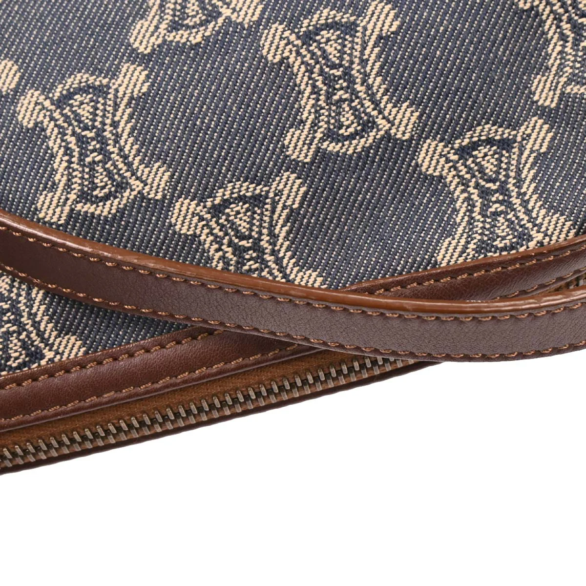 Celine Blue Denim Macadam Handbag - Image 6