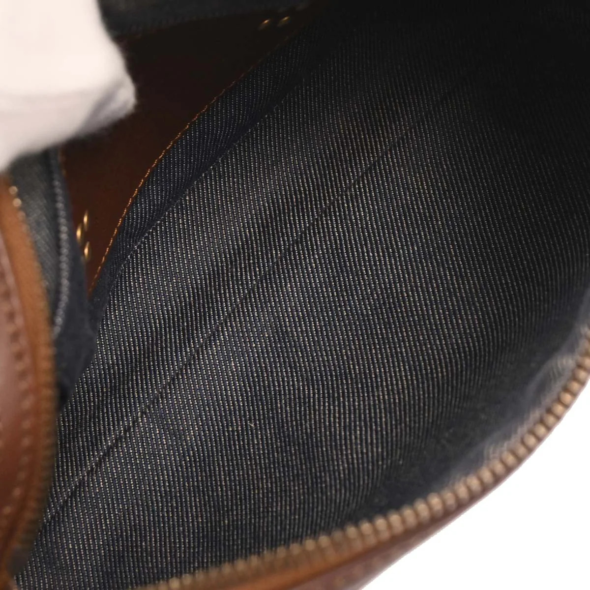 Celine Blue Denim Macadam Handbag - Image 8