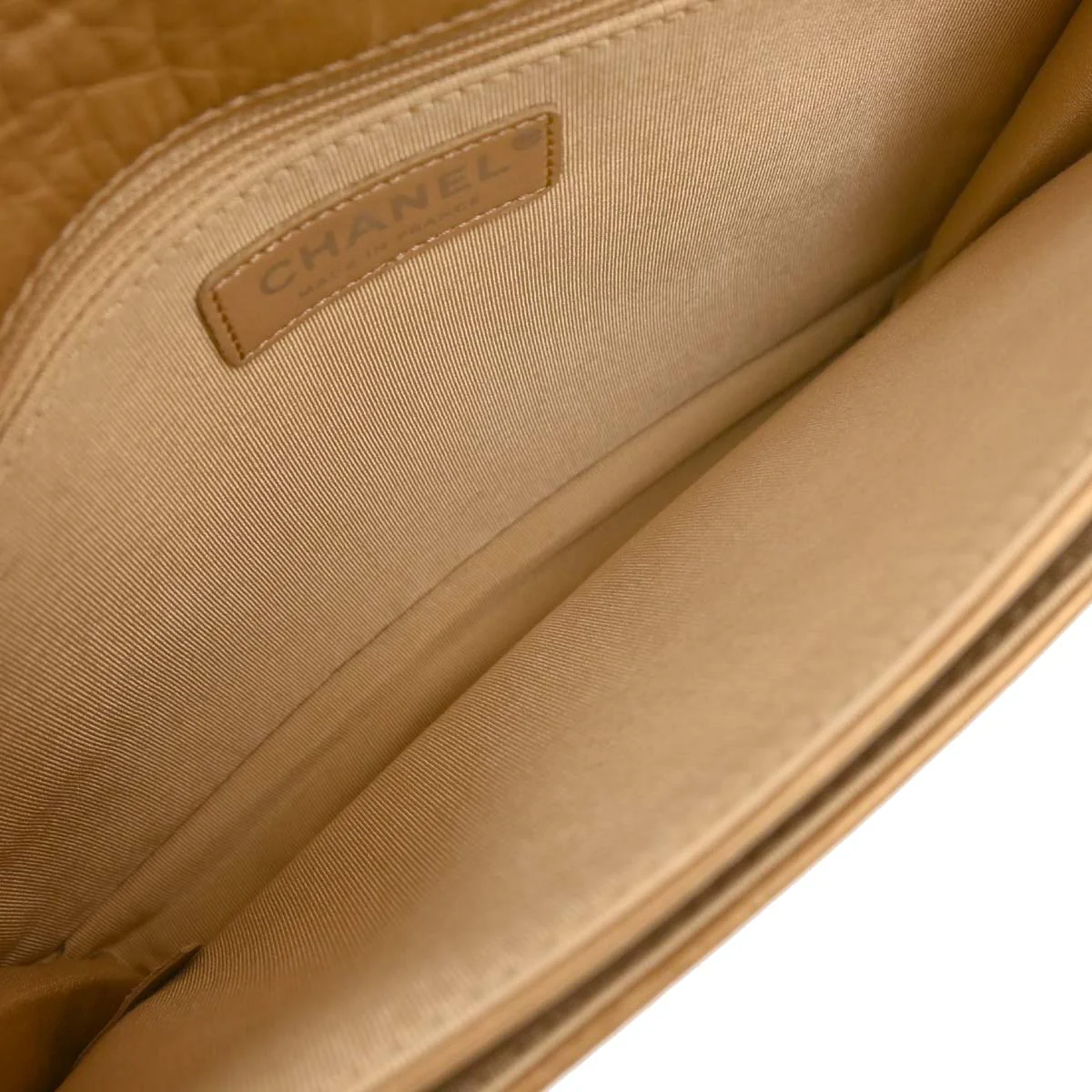 Chanel Gold Calfskin Mademoiselle Lock Shoulder Bag - Image 7