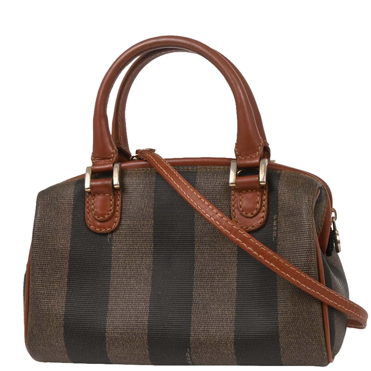 Fendi Black PVC Pequin 2way Shoulder Handbag - Image 2