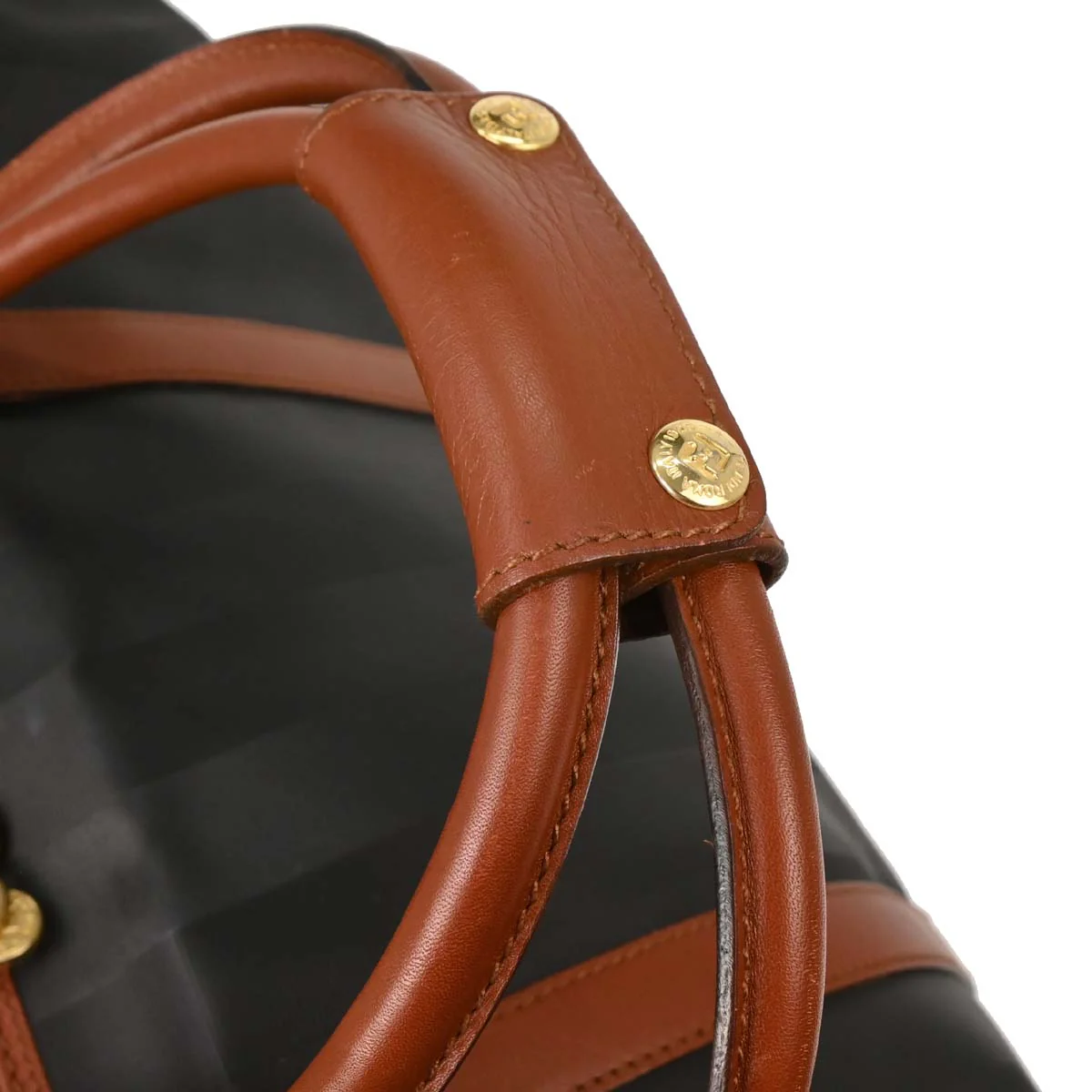 Fendi Black PVC Pequin 2way Shoulder Duffle Handbag - Image 4