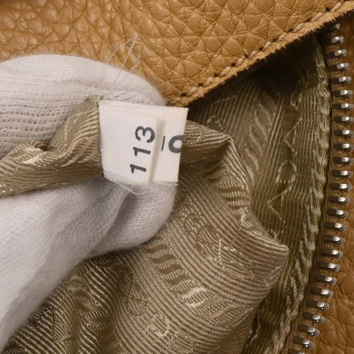Prada Beige Leather Hobo Handbag - Image 9