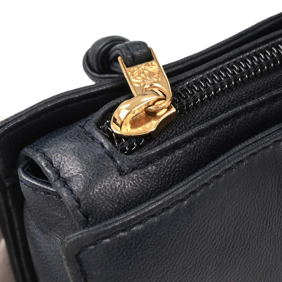 Loewe Navy Leather Handbag - Image 7