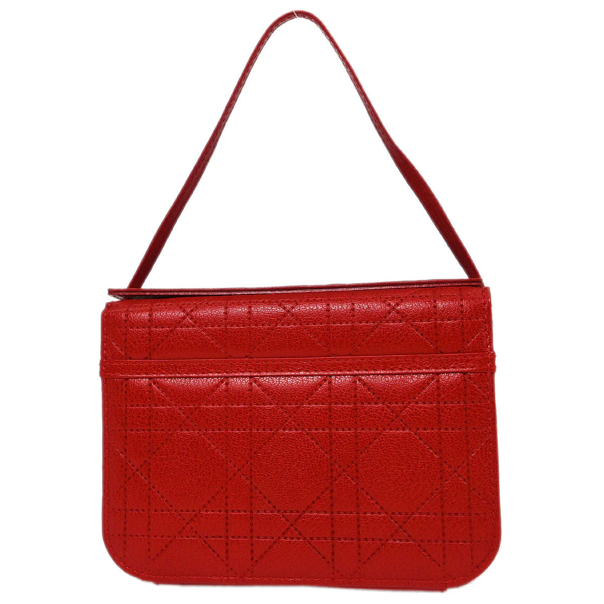 Christian Dior Red Cannage Vanity Handbag - Image 2