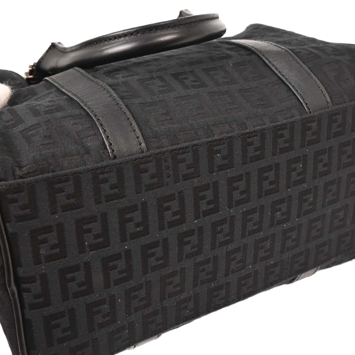 Fendi Black Canvas Zucchino Handbag - Image 3