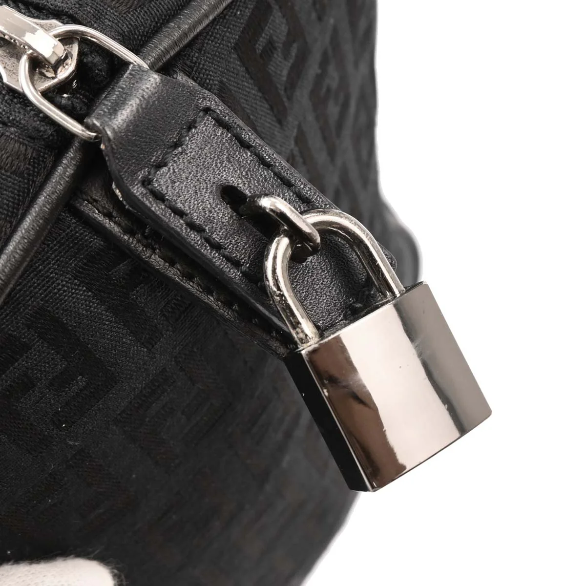 Fendi Black Canvas Zucchino Handbag - Image 5