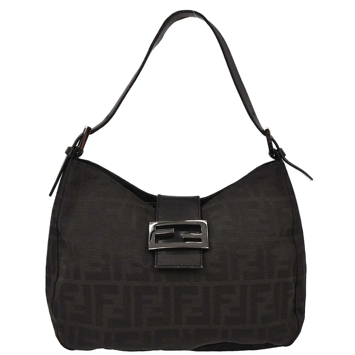Fendi Black Canvas Zucca Handbag