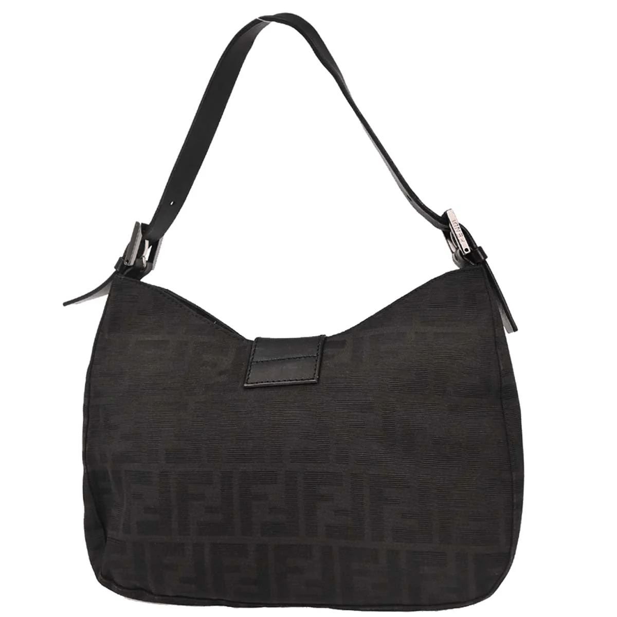 Fendi Black Canvas Zucca Handbag - Image 2