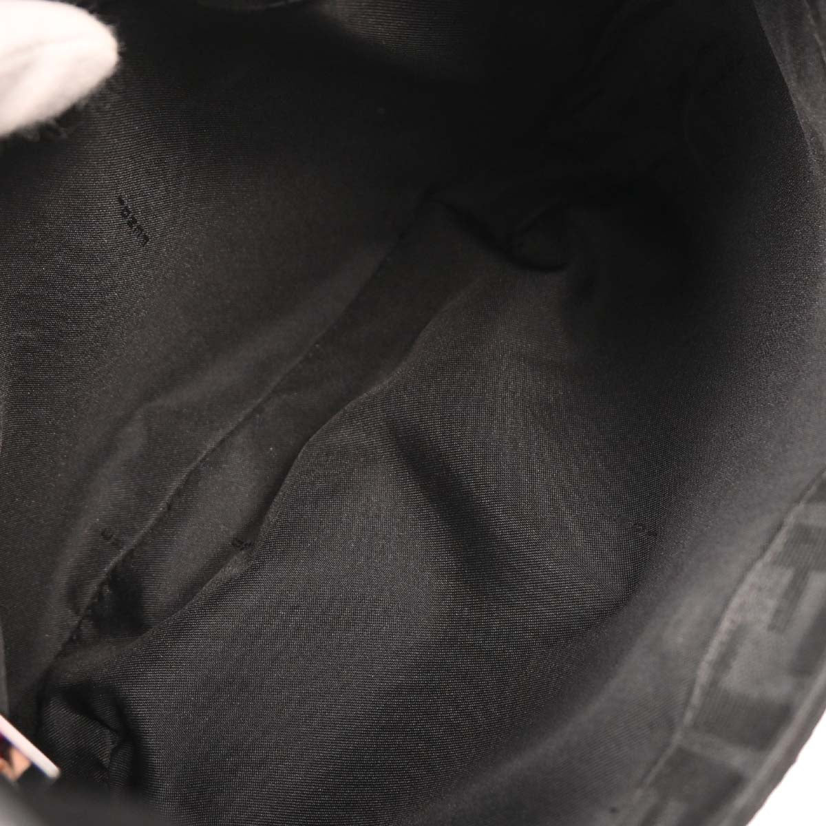 Fendi Black Canvas Zucca Handbag - Image 8