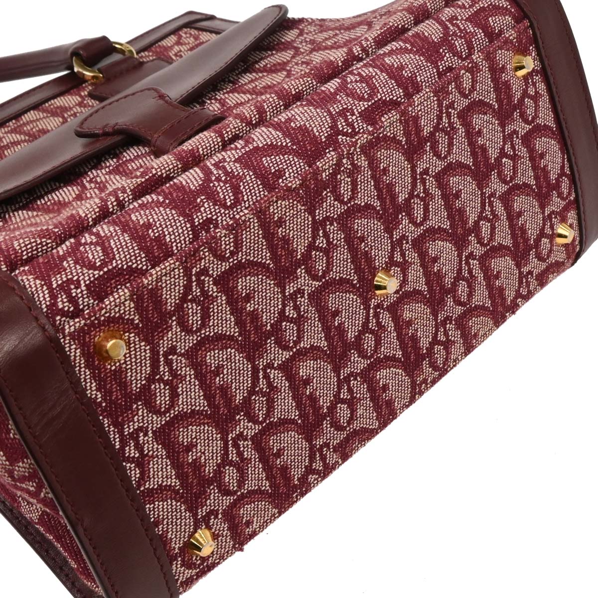 Christian Dior Bordeaux Canvas Trotter Handbag - Image 4