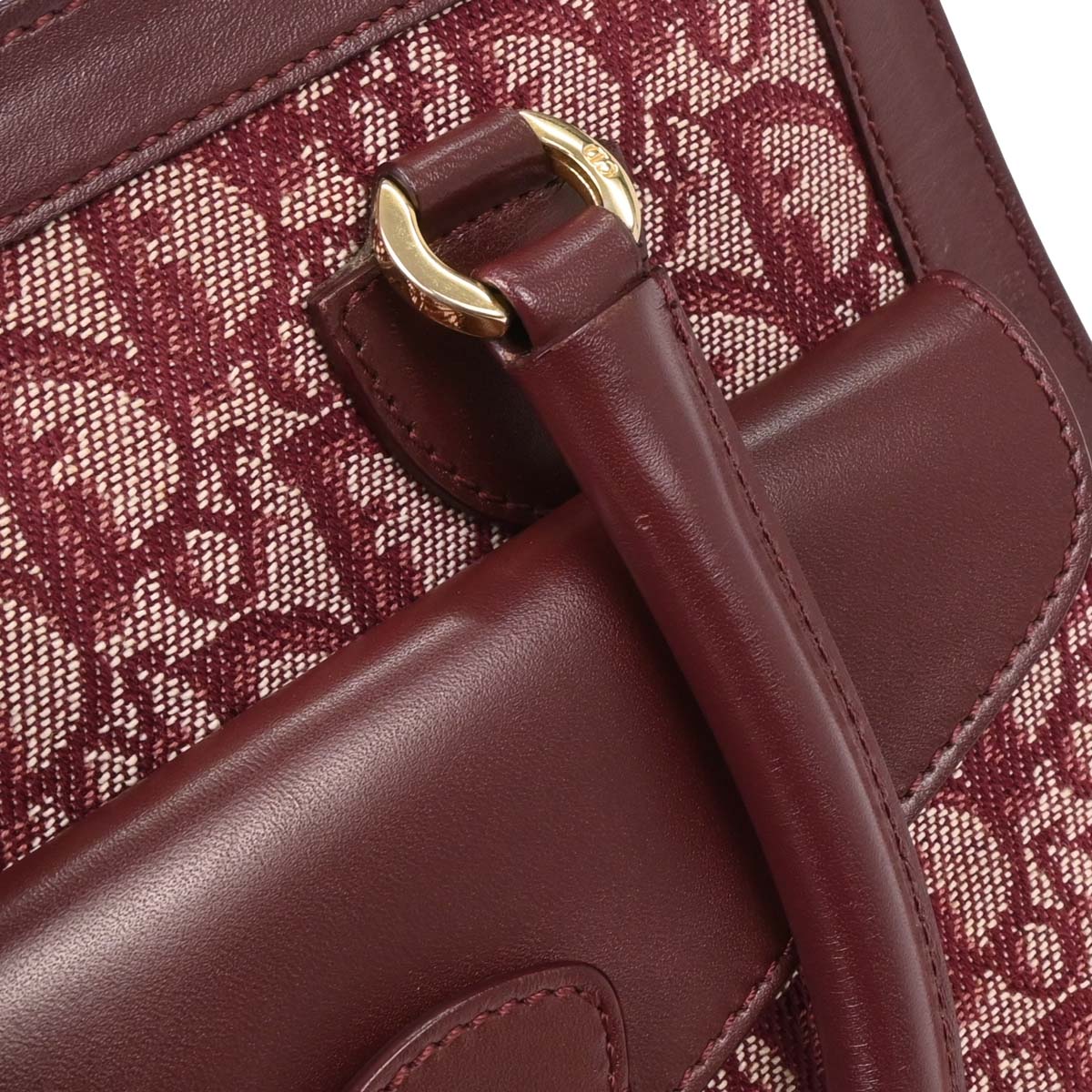 Christian Dior Bordeaux Canvas Trotter Handbag - Image 6