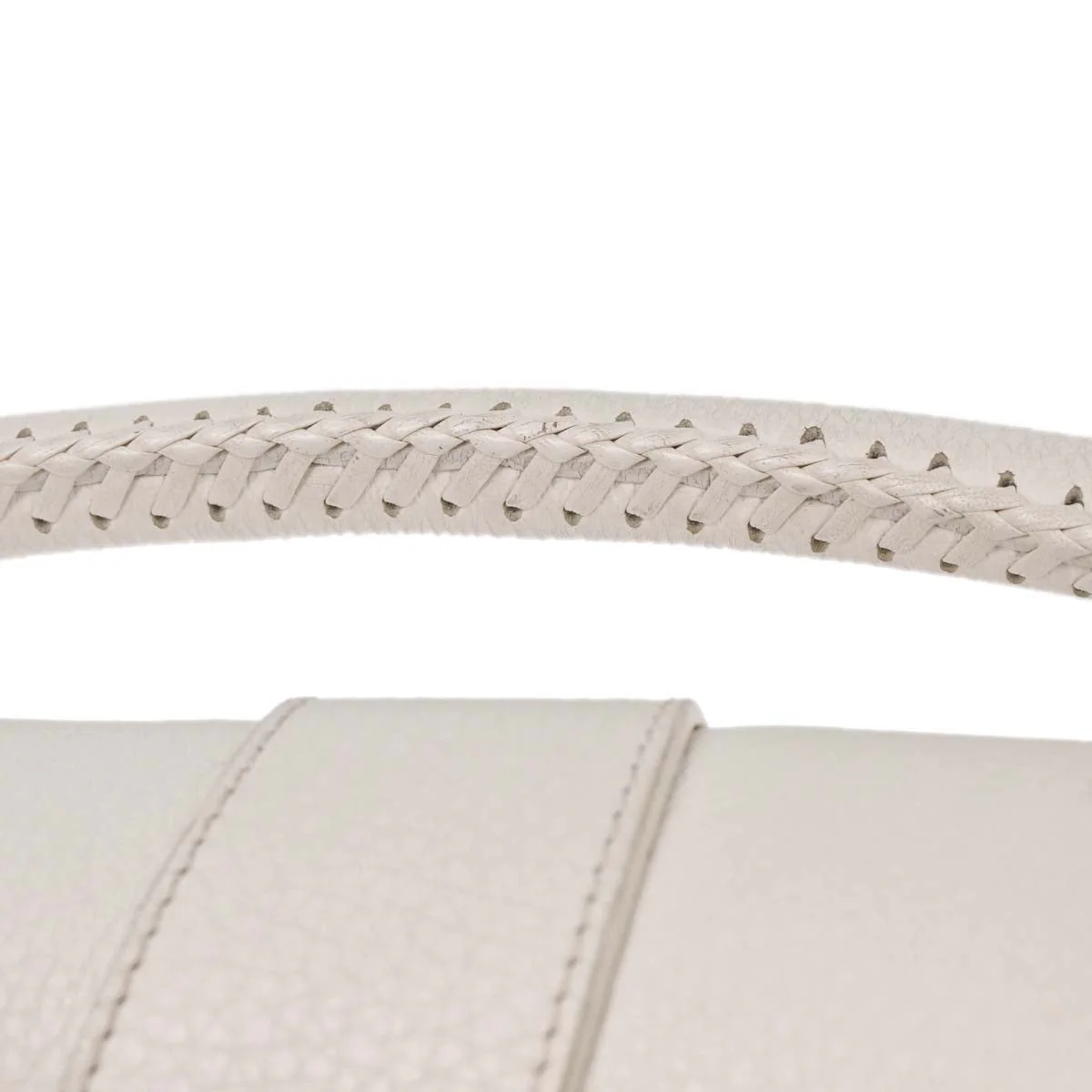 Christian Dior White Leather Gaucho Saddle Handbag - Image 5