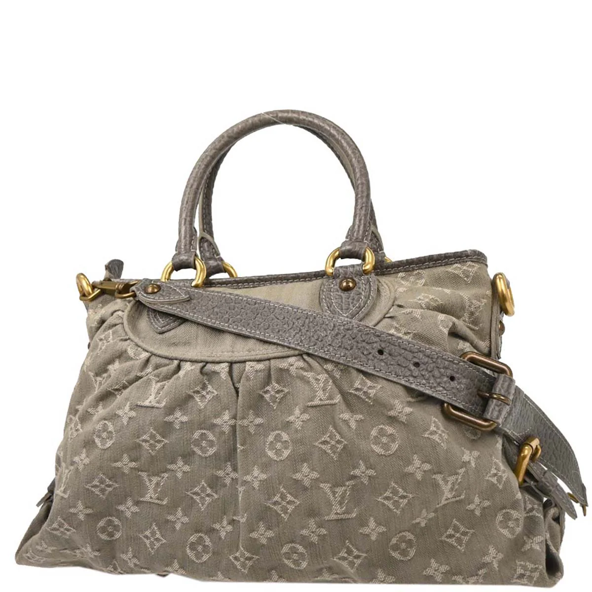 Louis Vuitton Monogram Denim Neo Cabby MM Tote Handbag M95837 - Image 2