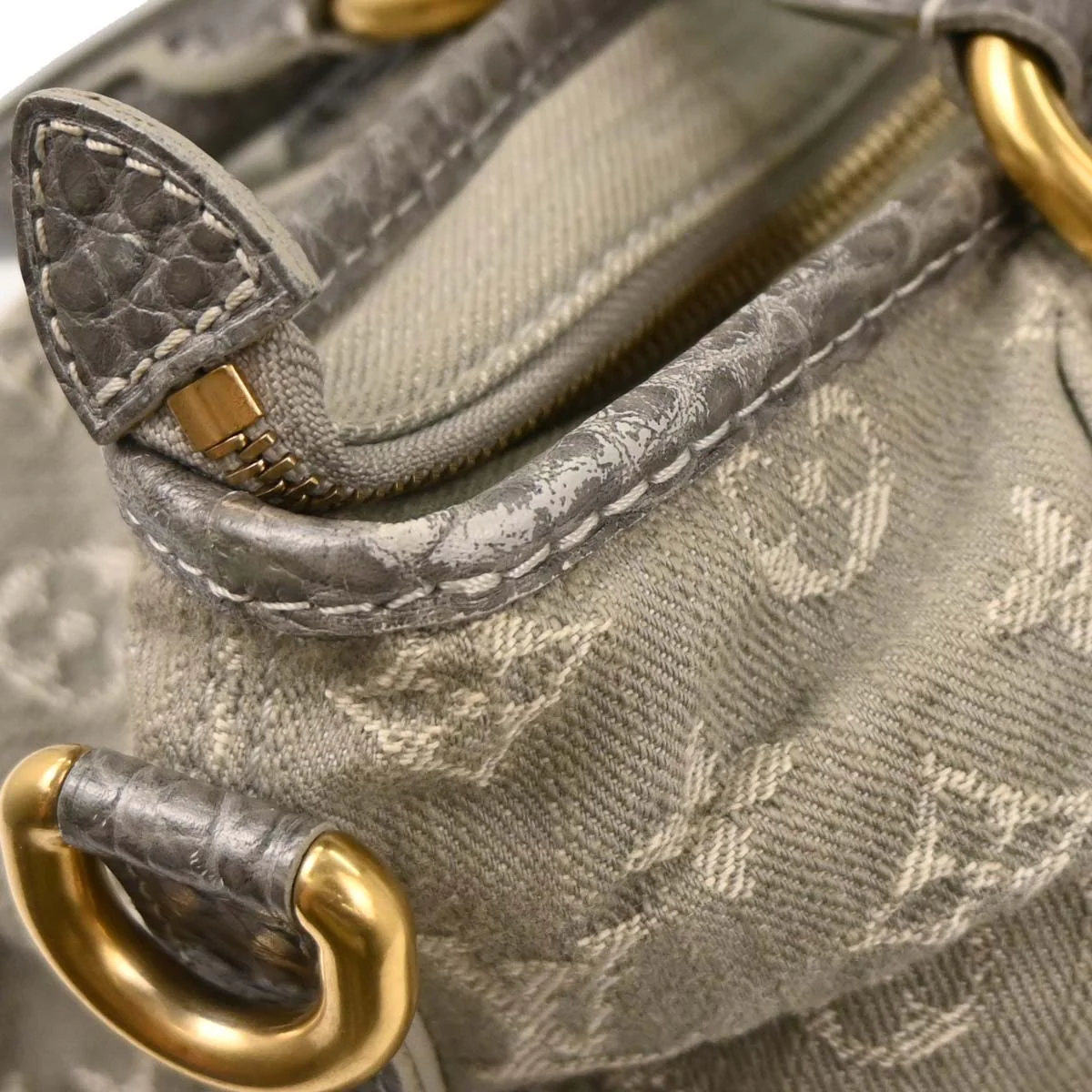 Louis Vuitton Monogram Denim Neo Cabby MM Tote Handbag M95837 - Image 3