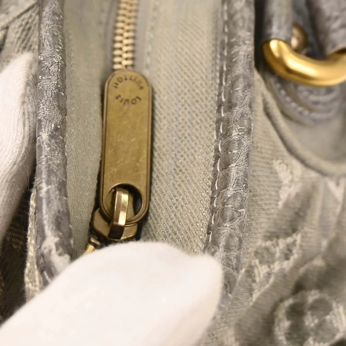 Louis Vuitton Monogram Denim Neo Cabby MM Tote Handbag M95837 - Image 7