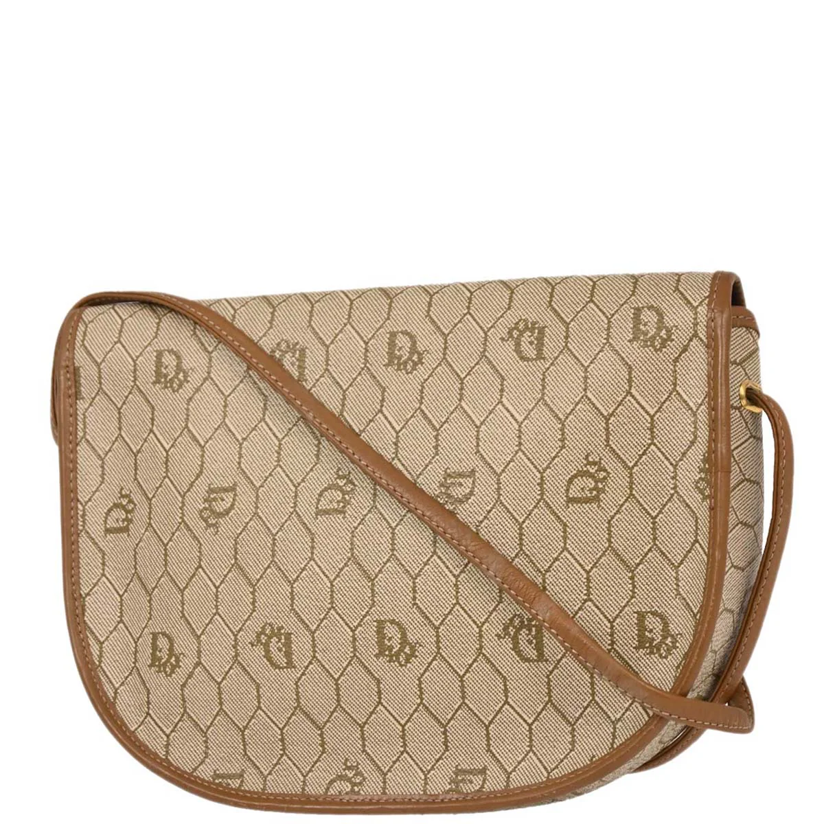 Christian Dior Beige Honeycomb Shoulder Bag - Image 2