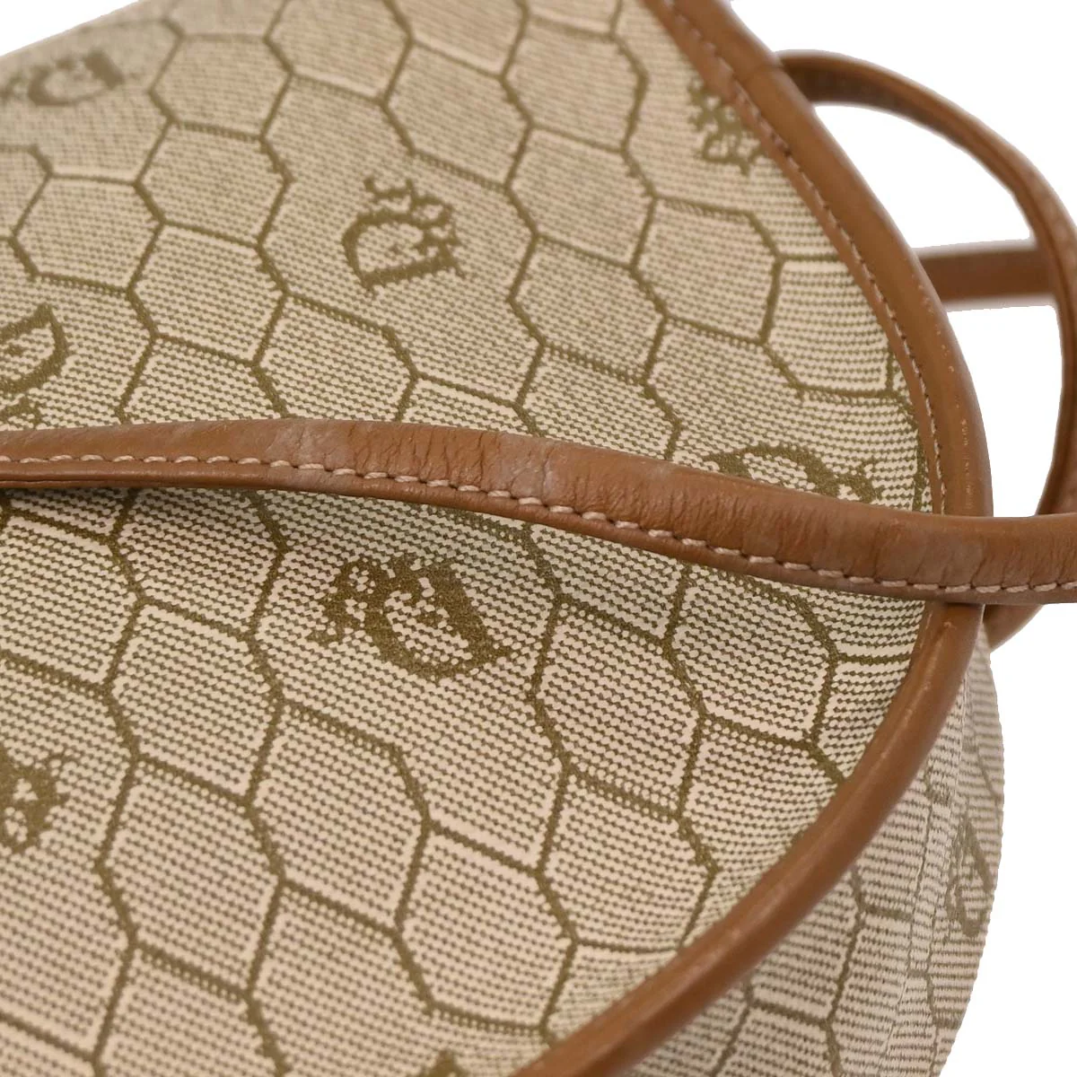 Christian Dior Beige Honeycomb Shoulder Bag - Image 4