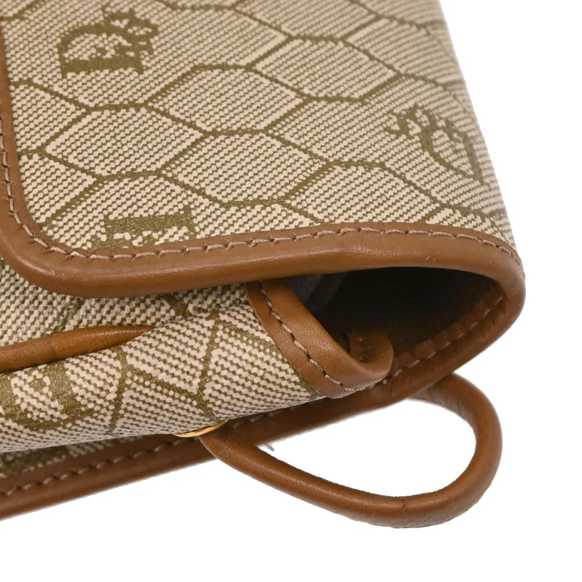 Christian Dior Beige Honeycomb Shoulder Bag - Image 6