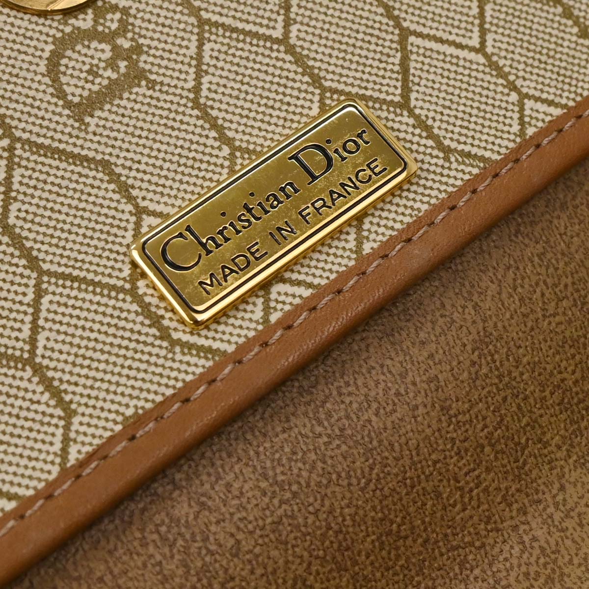 Christian Dior Beige Honeycomb Shoulder Bag - Image 9