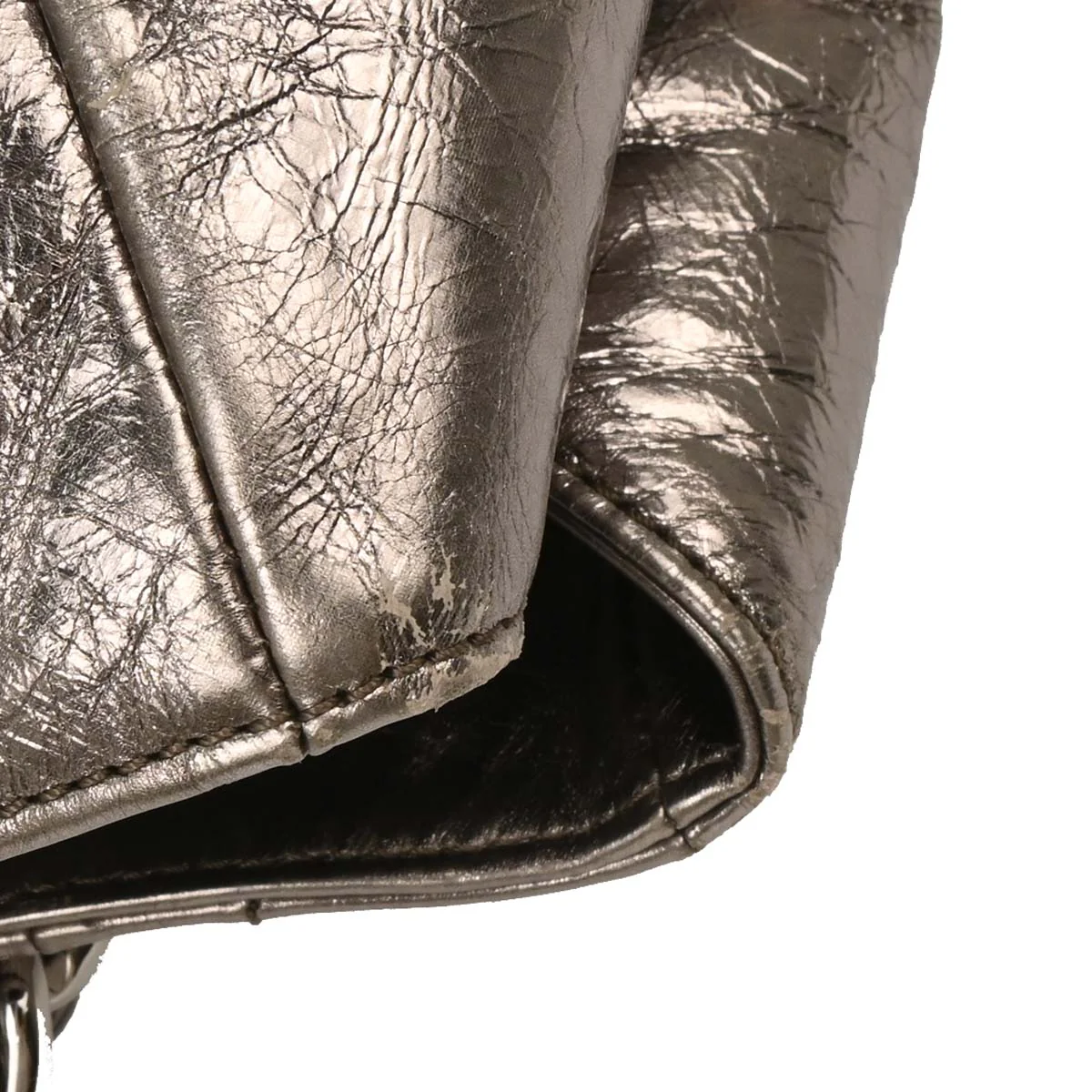 Chanel 2008-2009 Silver Calfskin Luxury Line Tote Handbag - Image 6