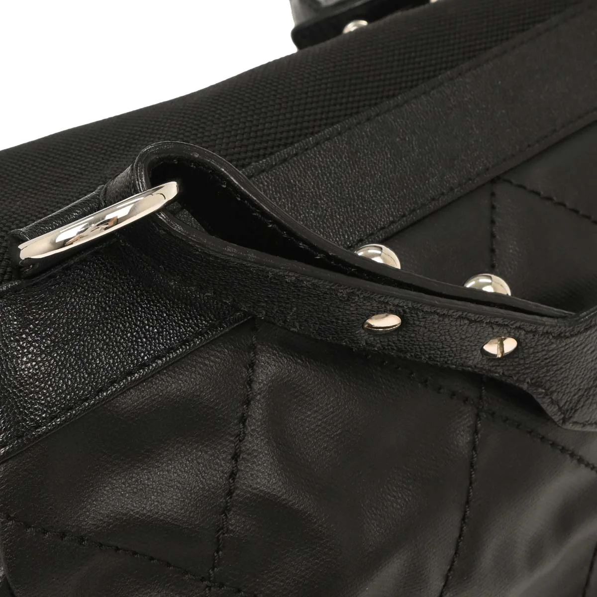Chanel 2006-2008 Black Calfskin Canvas Shoulder Bag - Image 3