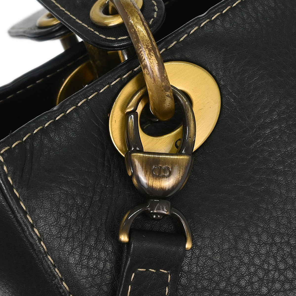 Christian Dior Black Calfskin Medium Lady Dior 2way Shoulder Handbag - Image 7