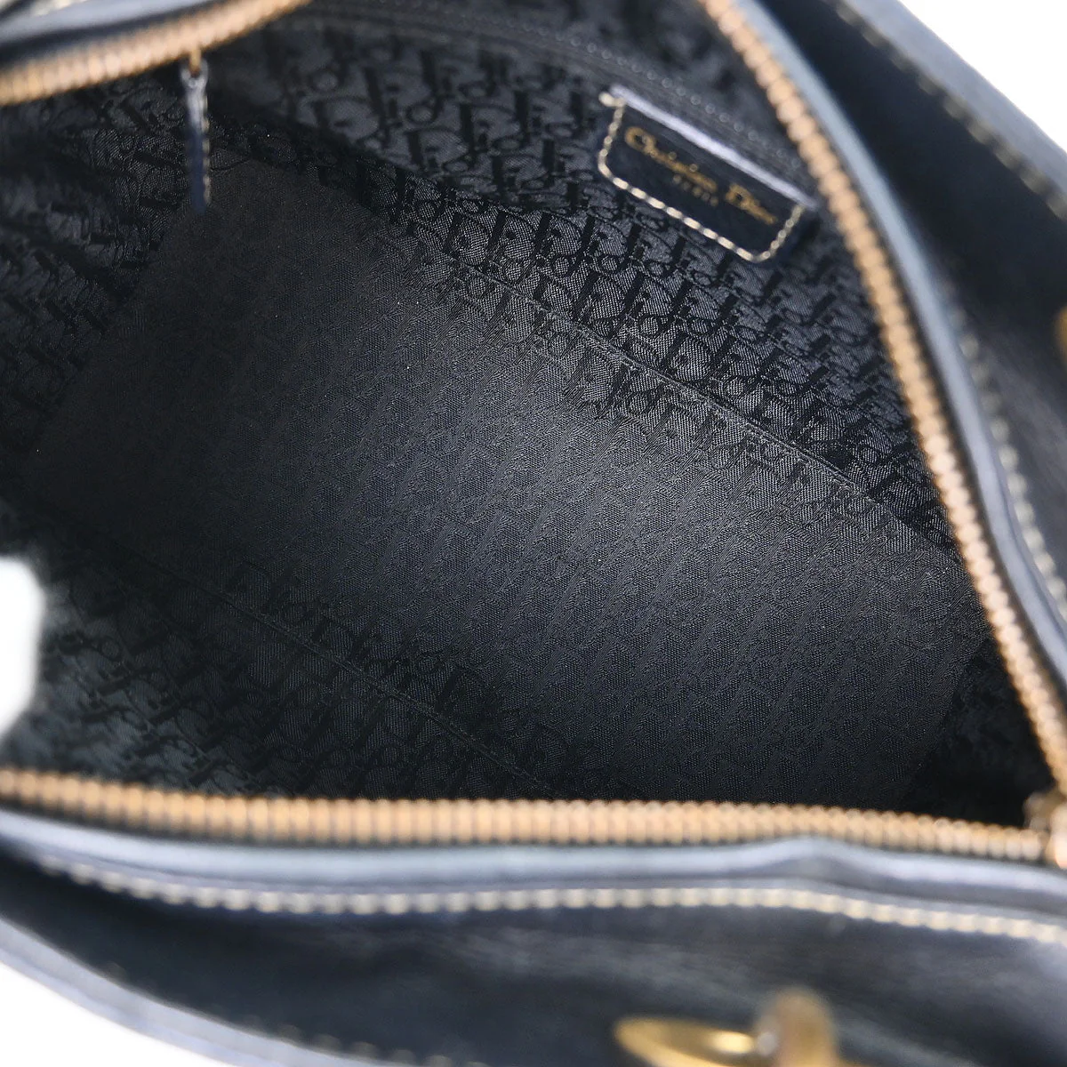 Christian Dior Black Calfskin Medium Lady Dior 2way Shoulder Handbag - Image 9
