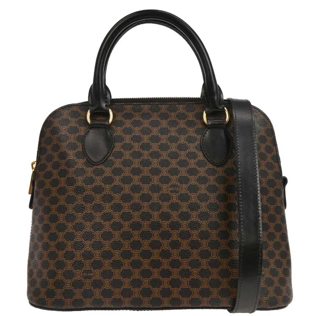 Celine Black Macadam 2way Shoulder Handbag