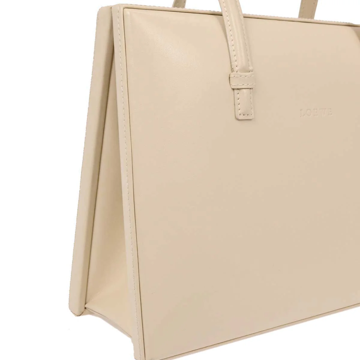 Loewe Ivory Leather Handbag - Image 3